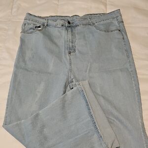 SHEIN Sky Blue Denim Pants